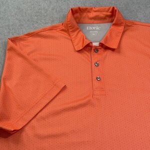 Etonic Golf Polo Shirt Mens XL Orange Performance Short Sleeve